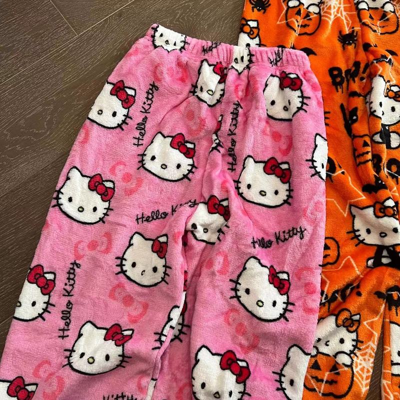 Sanrio Hello Kitty Pajamas Pants Christmas Halloween Home Pant